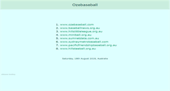 Desktop Screenshot of ozebaseball.com